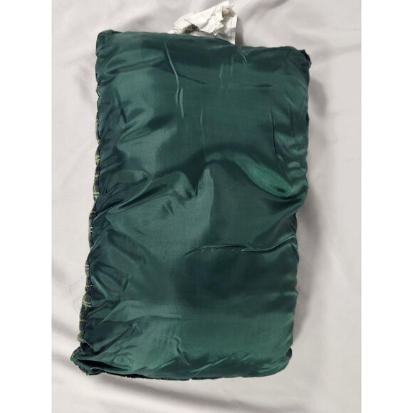 NOS Timber Creek  Outdoor Camping Pillow Green Flannel & Nylon w bag NWT 17 X 10 - Picture 5 of 6